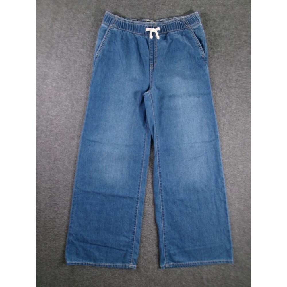 Old Navy Jean Youth 18 XXL Blue High Rise Baggy Causal Medium Wash Pull On Y2K